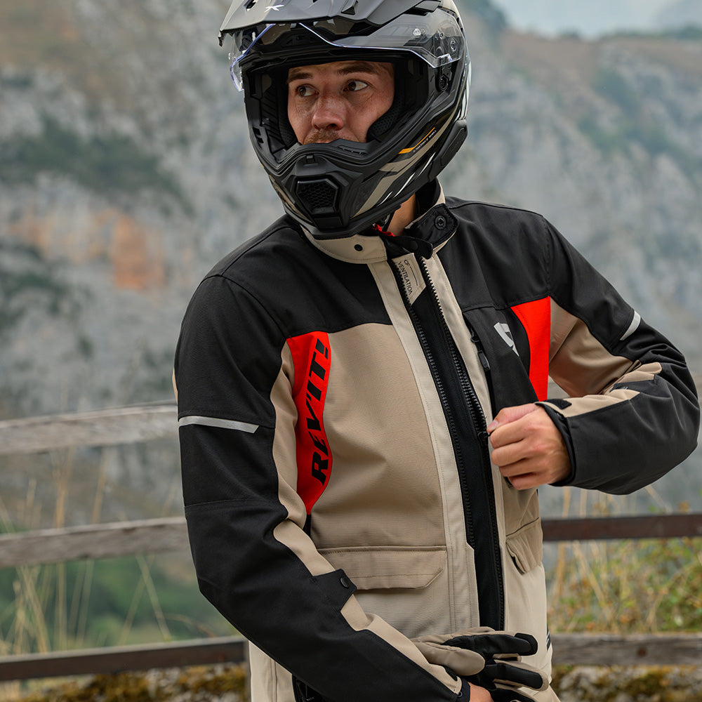 REV'IT! Convergent H2O Jacket - Sand/Red