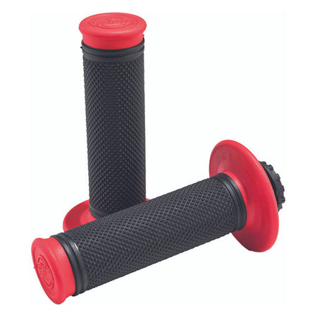 Pro Series Lock On Grips Full Diamond - Red Black