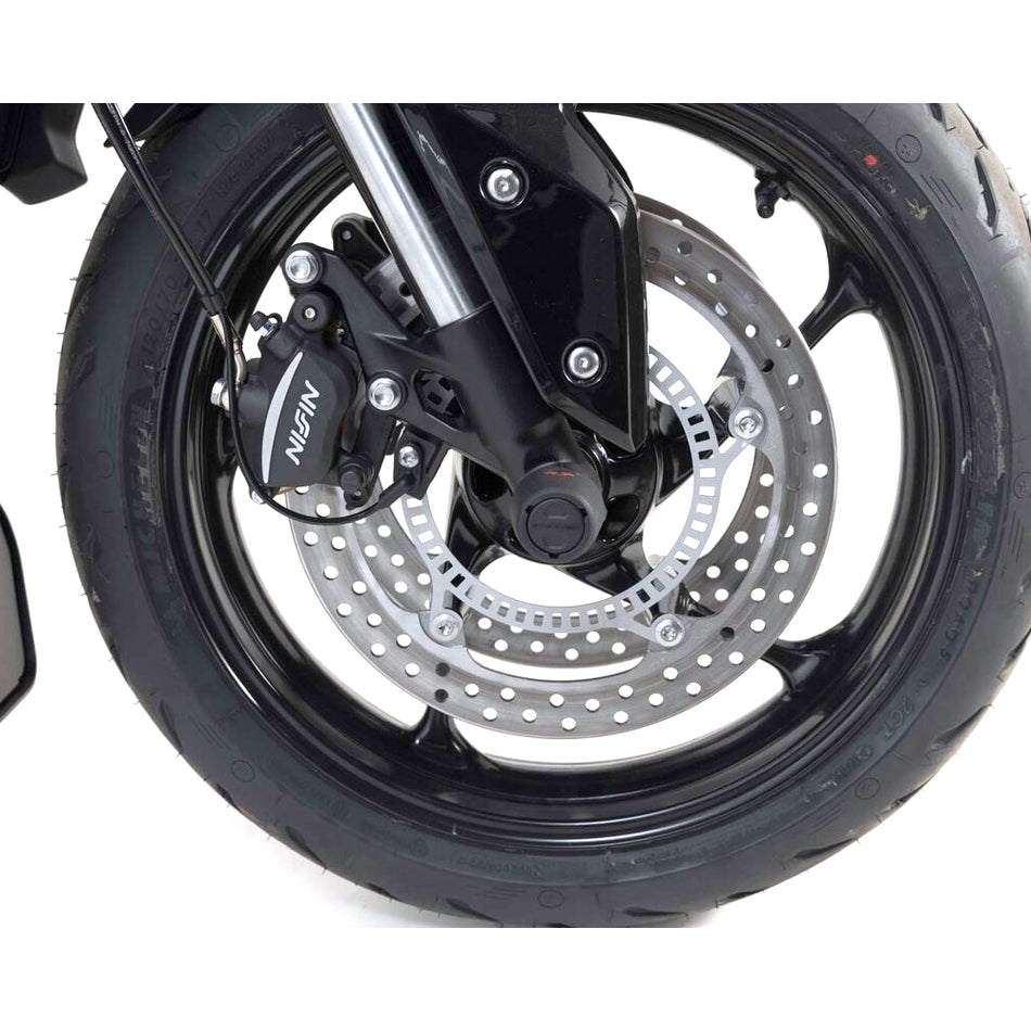 FRONT AXLE SLIDER KIT SW MOTECH HONDA CB750 HORNET TRIUMPH DAYTONA STREET TRIPLE TIGER TRIDENT