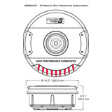 CERWIN VEGA 12" ACTIVE SPARE TYRE WHEEL SUBWOOFER 600 WATT MAX