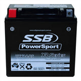 MOTORCYCLE AND POWERSPORTS BATTERY (YTX14-BS) AGM 12V 12AH 290CCA SSB HIGH PERFORMANCE