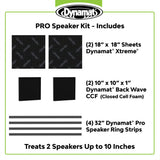 DYNAMAT PRO SPEAKER KIT (457MM X 457MM X 5MM) - 2 SHEET PACK (0.84 SQ METRE COVERAGE)