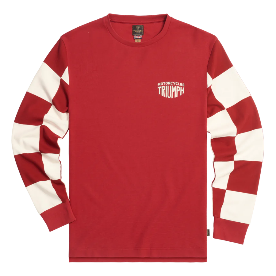 Triumph Harker Long Sleeved T-Shirt Red/Bone