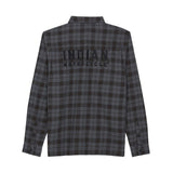 Indian Motorcycle Mens Chicago Plaid Shirt Button-Up