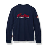 Men's Script Logo Embroidered Long Sleeve Jumper - Navy