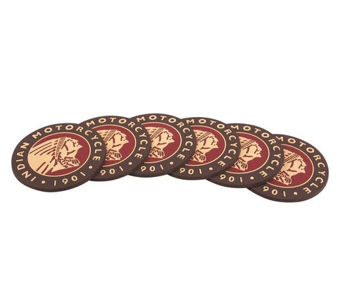 Indian Set of 6 Indian Motorcycle Icon Logo coasters