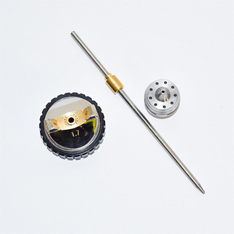 FORMULA SUCTION SPRAY GUN NEEDLE / NOZZLE / AIRCAP SET 1.7MM