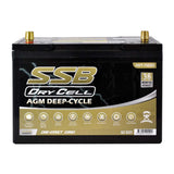 AGM BATTERY DEEP CYCLE DUAL PURPOSE 12V 105AH 780CCA BY SSB (27X MF) ULTRA HIGH PERFORMANCE