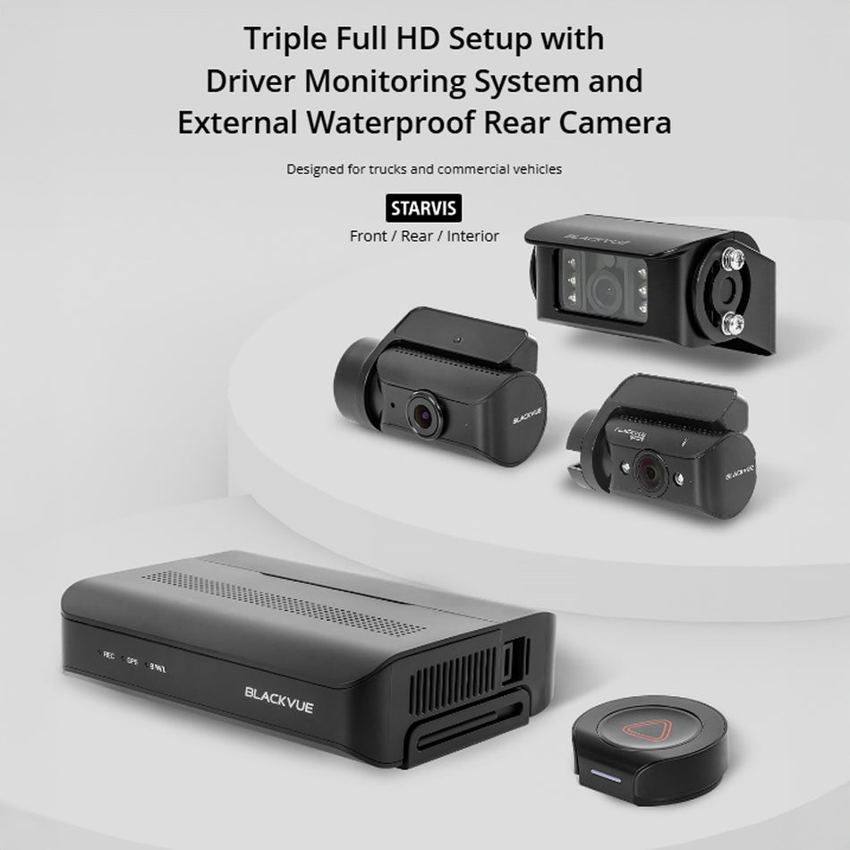 BLACKVUE DR770X BOX PRO 3-CH CAMERA SYSTEM - CENTRAL RECORD BOX DMS TRUCK 1080 HD DASHCAM 64 GB