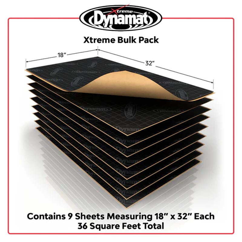 DYNAMAT XTREME BULK PACK SOUND DEADENING (457MM x 812MM x 1.72MM) - 9 SHEET PACK