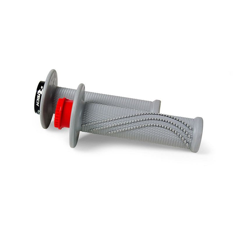 HANDLEBAR GRIPS RTECH R20 LOCK ON GREY UNIVERSAL