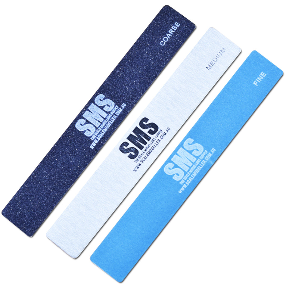 SCALE MODELLERS SUPPLY SANDING STICKS 3PC (MIXED GRITS)