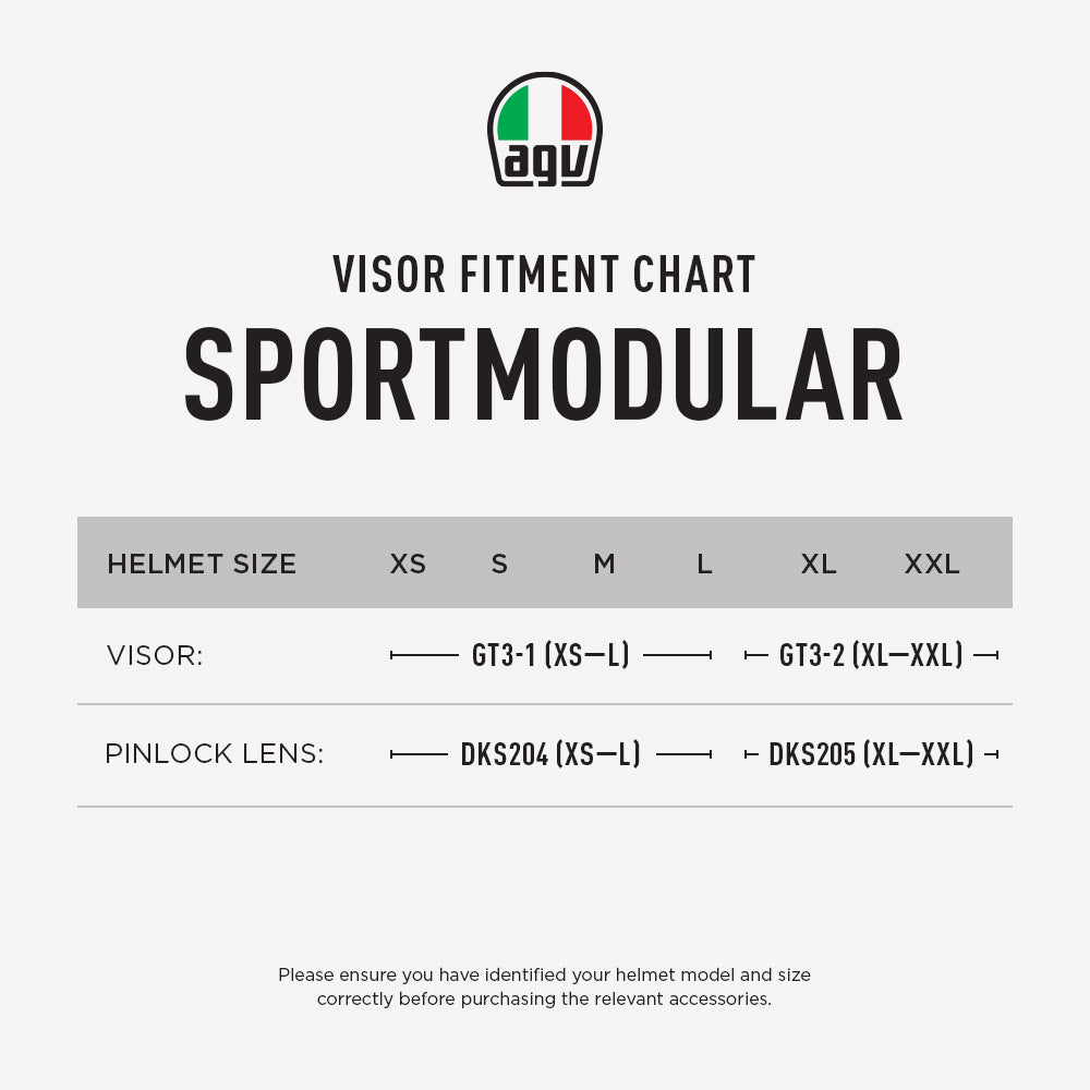 AGV SPORTMODULAR VISOR & PINLOCK FITMENT