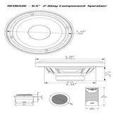 CERWIN VEGA 6" - 6.5" COMPONENT SPEAKERS 300W PAIR XED SERIES 2 WAY