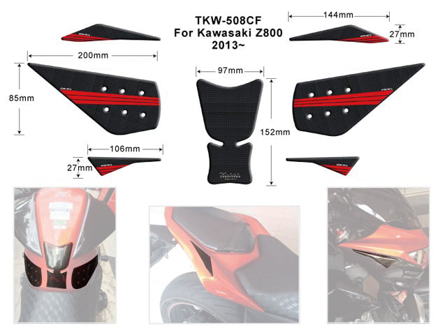 KEITI Tank Pad Kawasaki Z800 TKW508CF