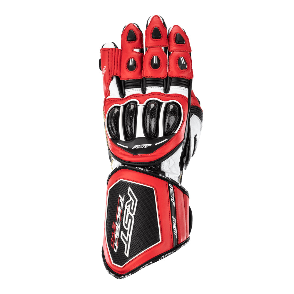 RST TRACTECH EVO 4 CE LEATHER GLOVE [RED] 2