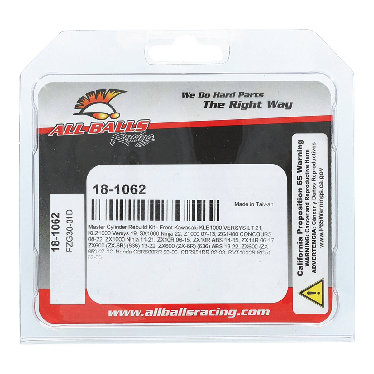 All Balls Racing Master Cylinder Rebuild Kit (18-1062)