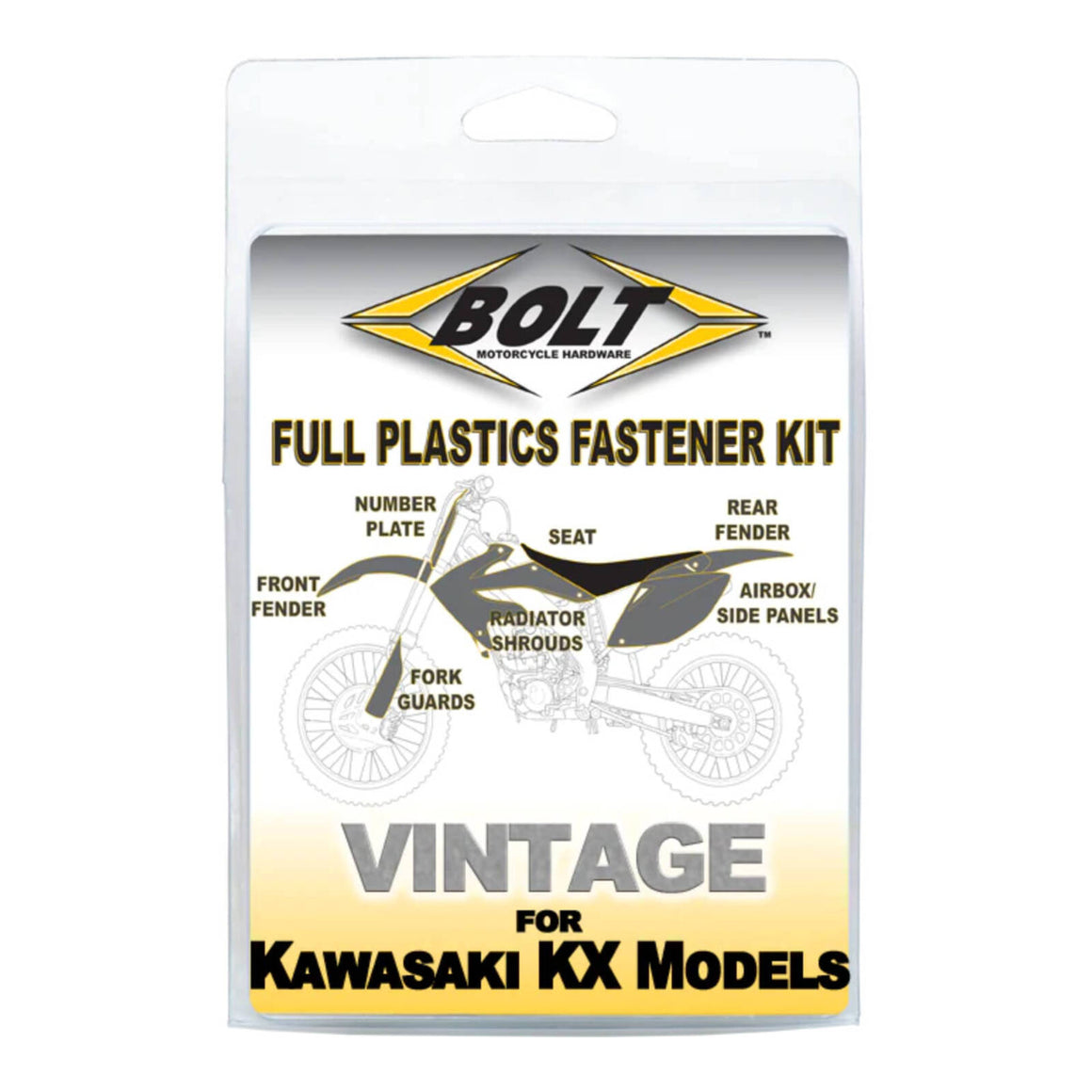 Bolt Plastics Fastener Kit Kawasaki KX450F 19- KX250F 21-