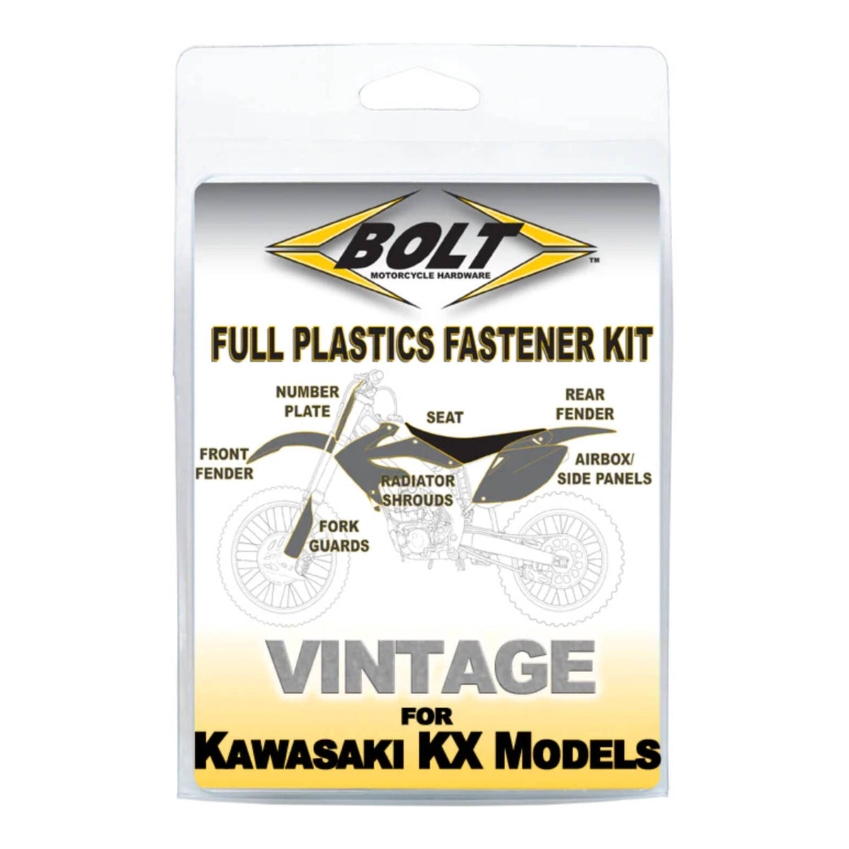 Bolt Plastics Fastener Kit Kawasaki KX450F 19- KX250F 21-