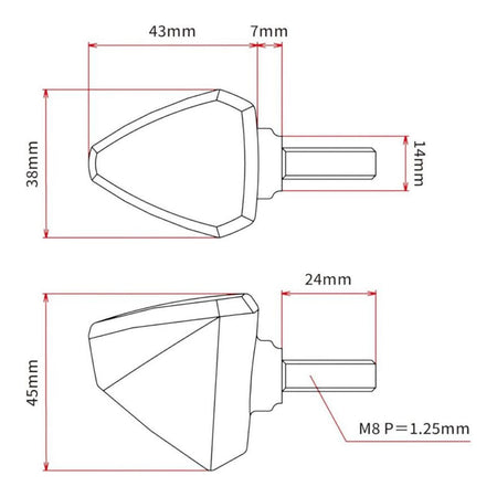 DRC 601 LED FLASHER 12V ORANGE 2PCS