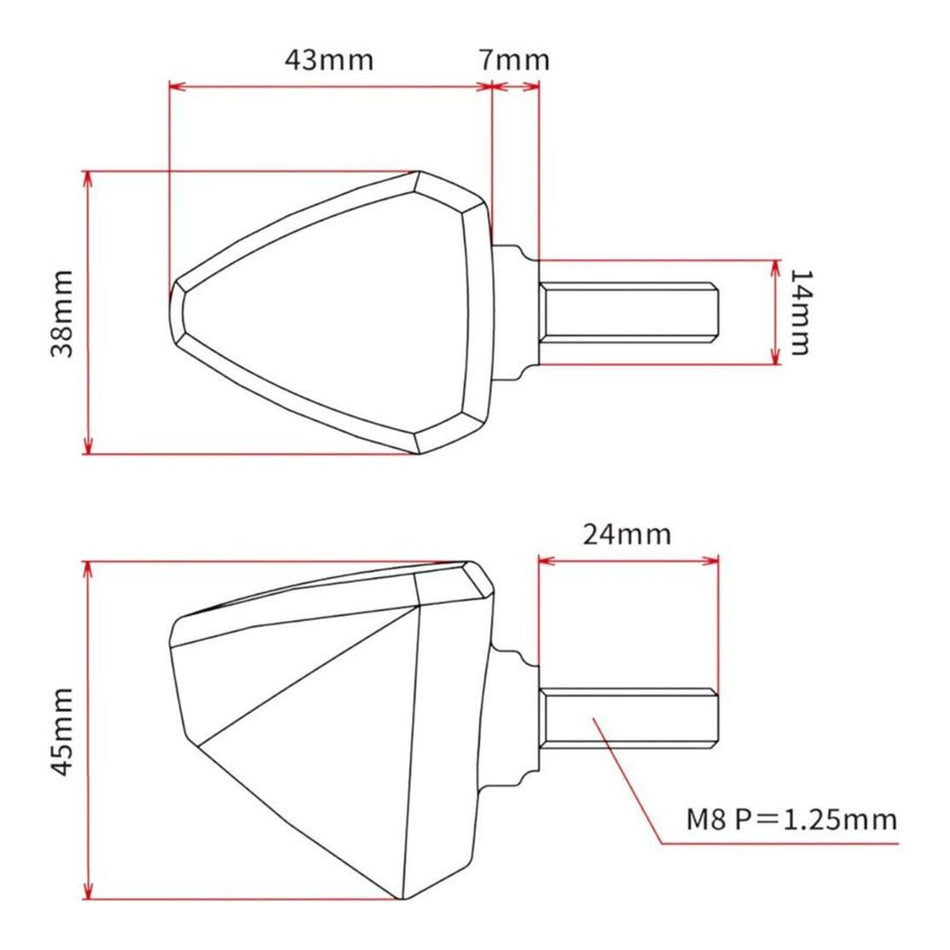 DRC 601 LED FLASHER 12V ORANGE 2PCS