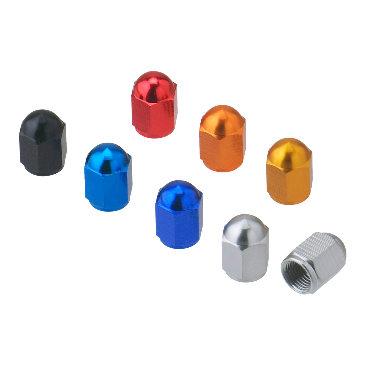 DRC ALUMINUM VALVE CAPS 2PCS BLUE