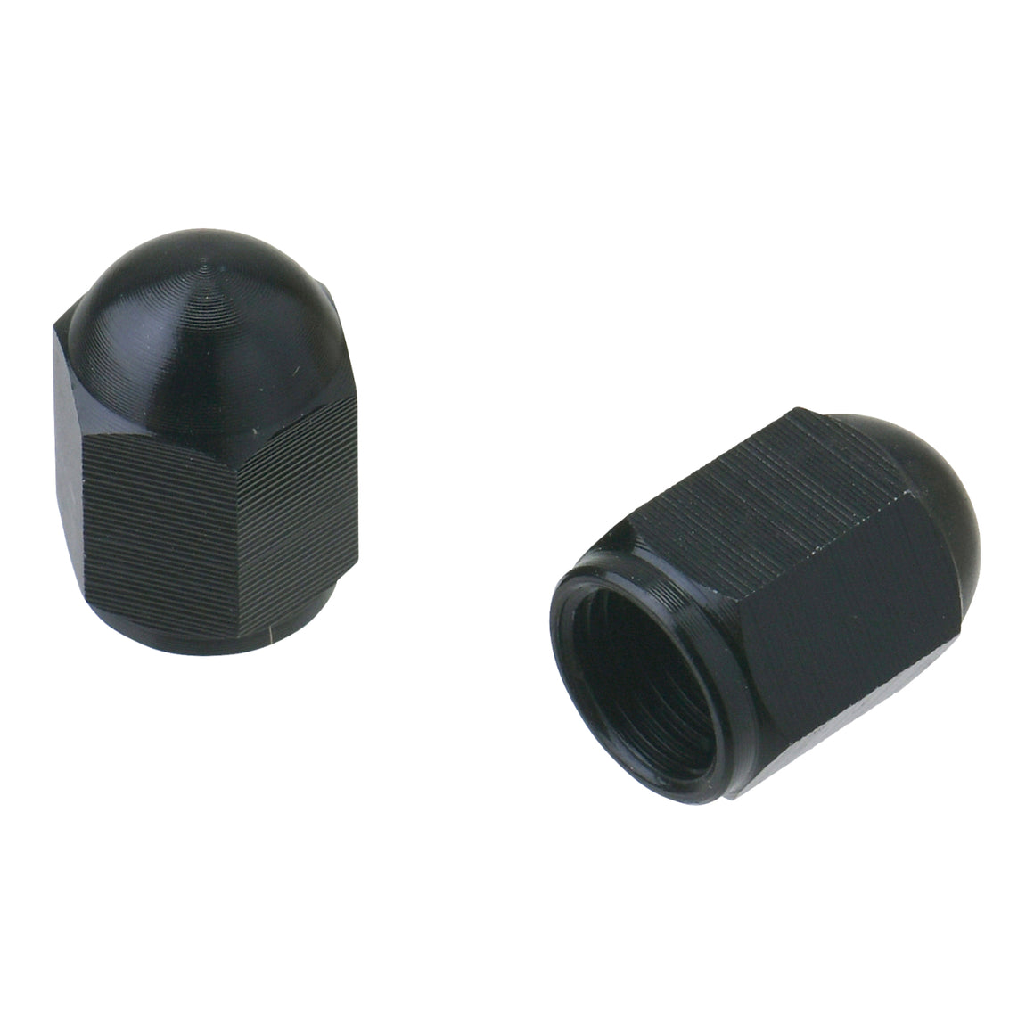 DRC ALUMINUM VALVE CAPS 2PCS BLACK