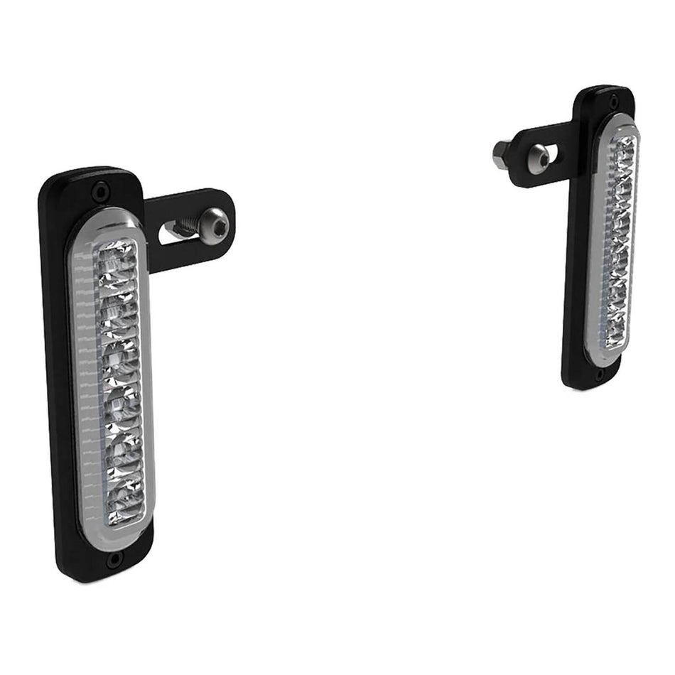 Denali DRL White Day Running Lights with Offset Mount Kit - Pair