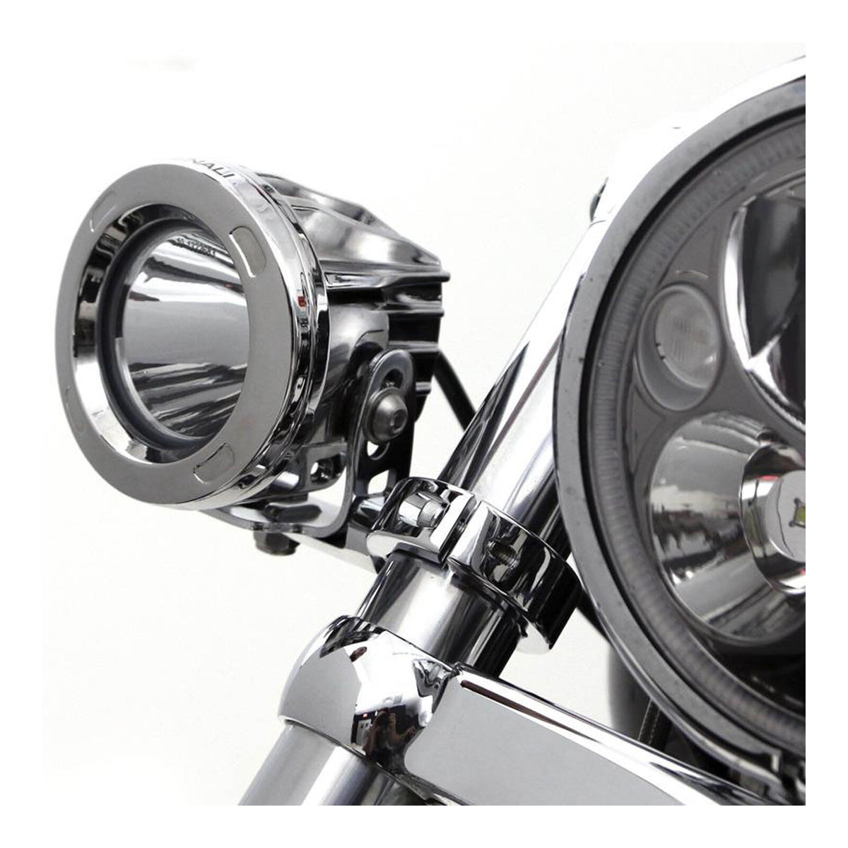 Denali Conv Fork Tube Light Mount/ 39-49mm Diametre Tubes - Chrome