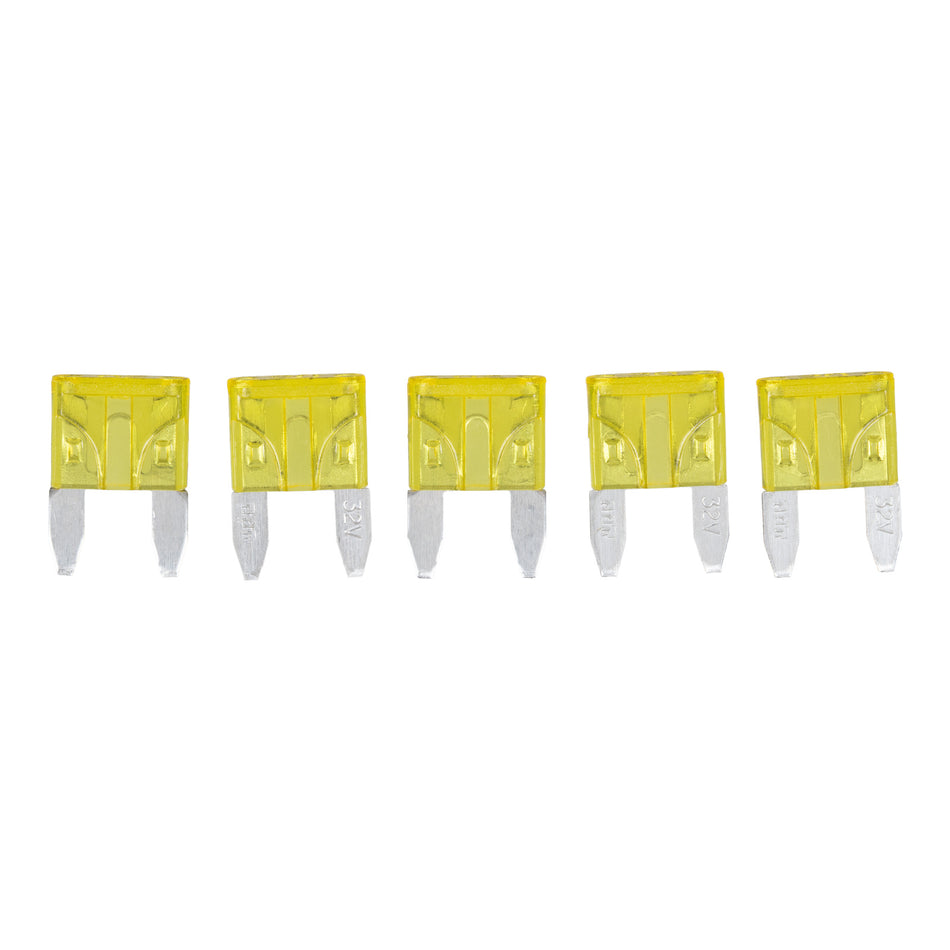 Fuse 20A Mini Blade - Yellow (Packet of 5)