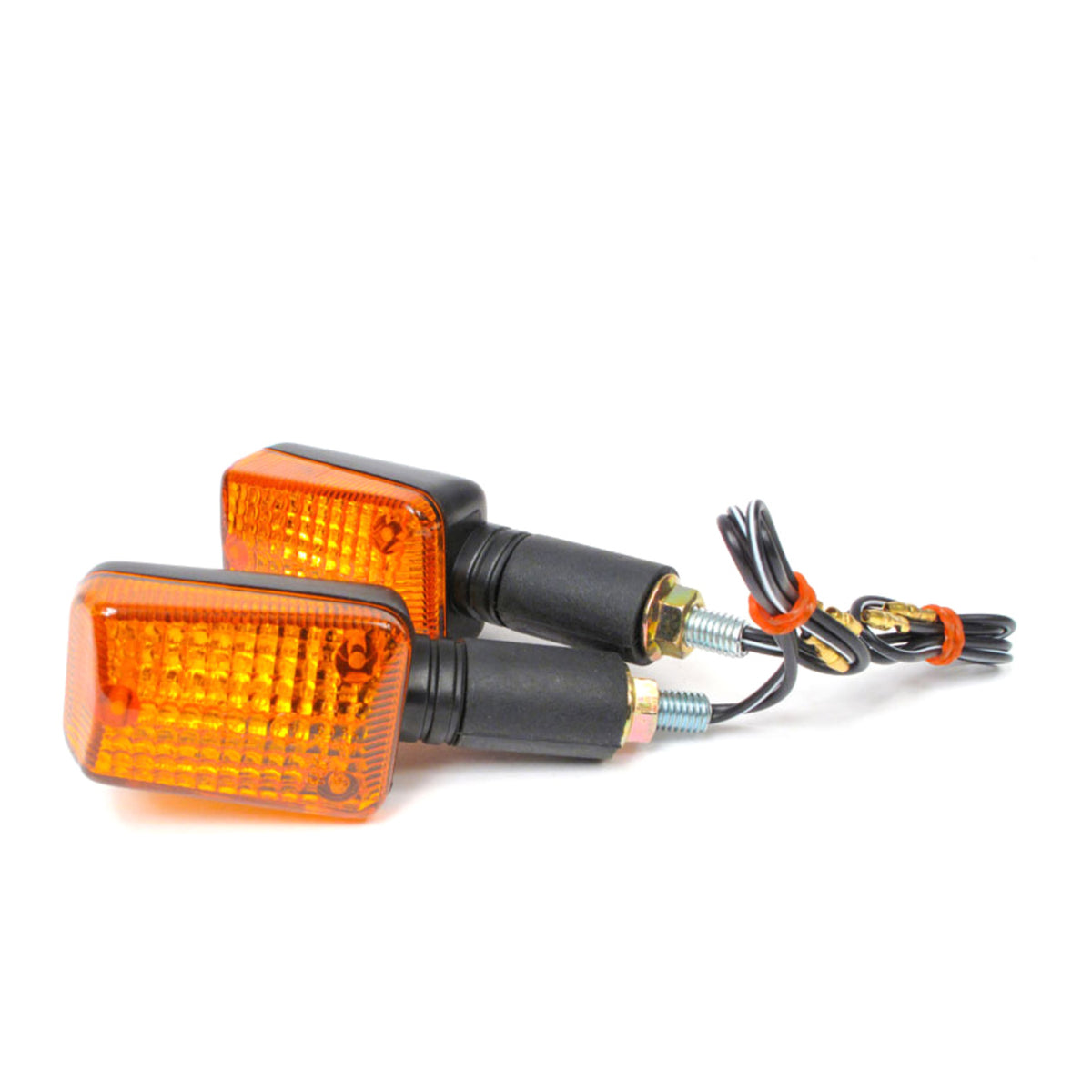 Whites Flasher Universal Long Mount 12V-21W - Black (Pair)