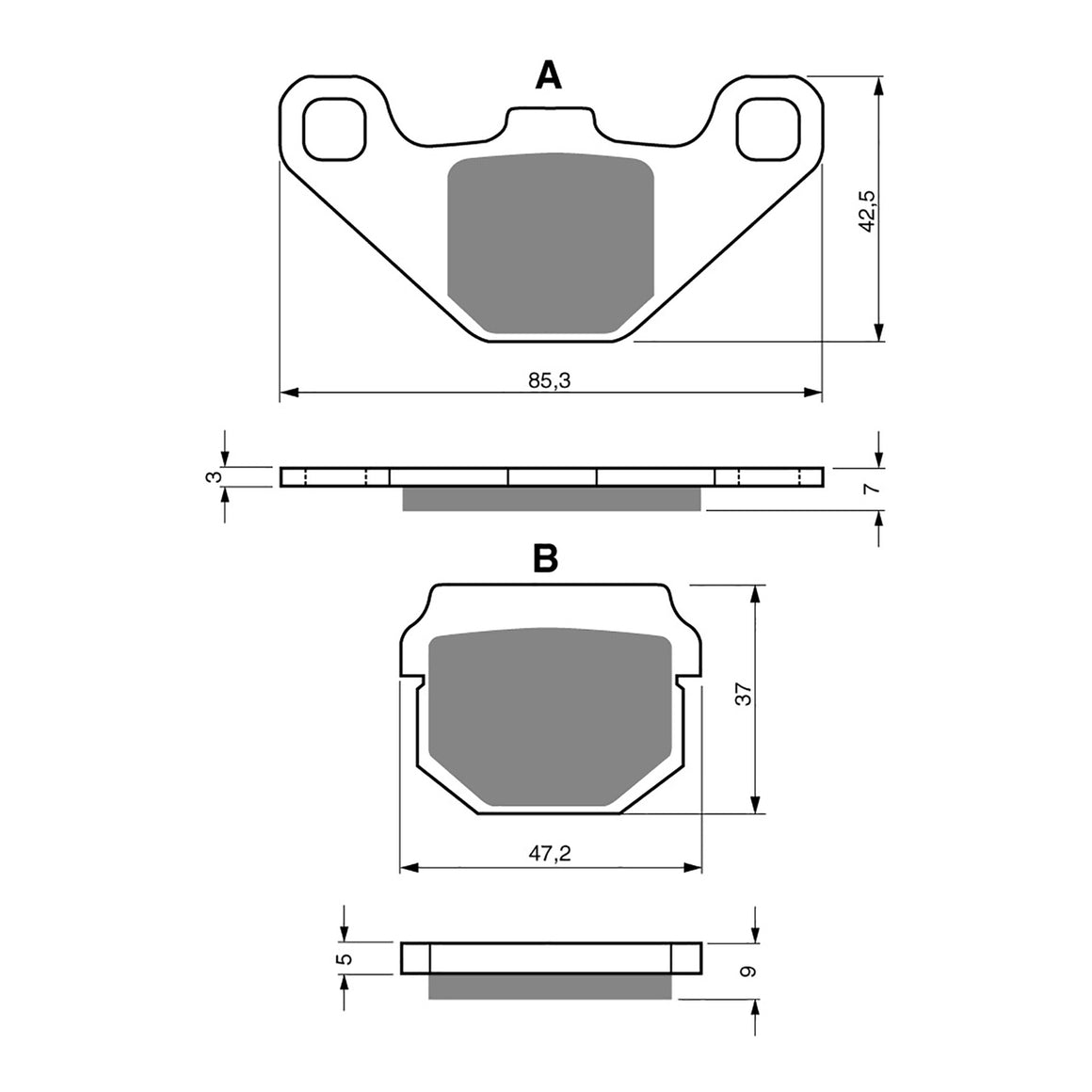 GOLDfren Brake Pads - K5 Off-Road Racing