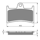 GOLDfren Brake Pads - GPR Sintered Racing