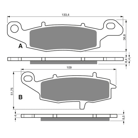 GOLDfren Brake Pads - S3 Sintered Sports