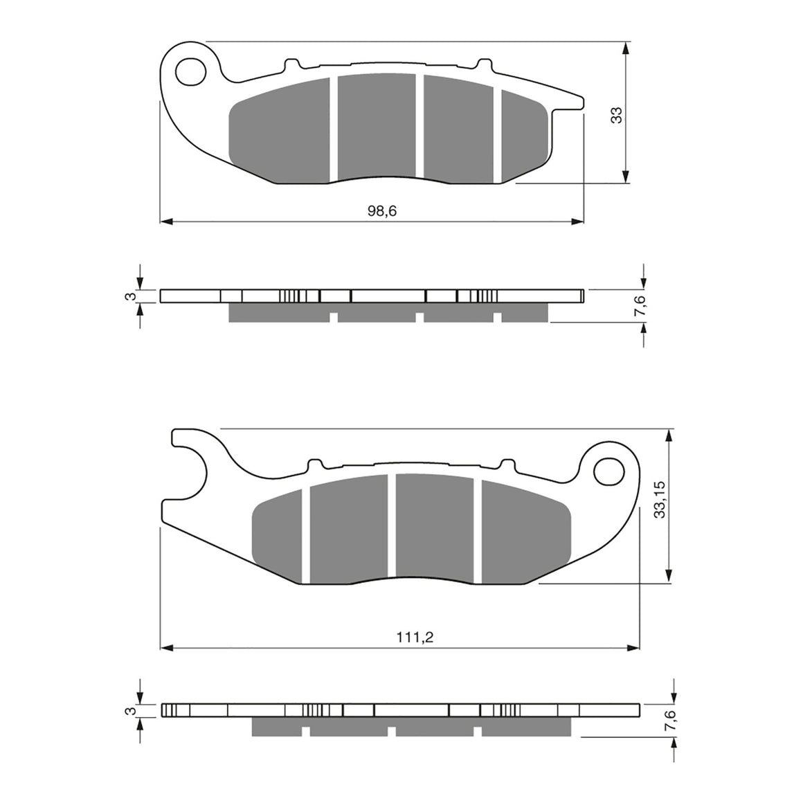 GOLDfren Brake Pads - S3 Sintered Sports