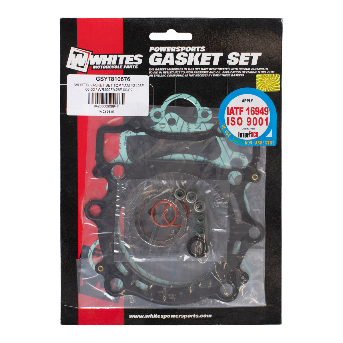 Whites Gasket Set - Top Yamaha YZ426F '00-'02 / WR400F/426F '00-'02