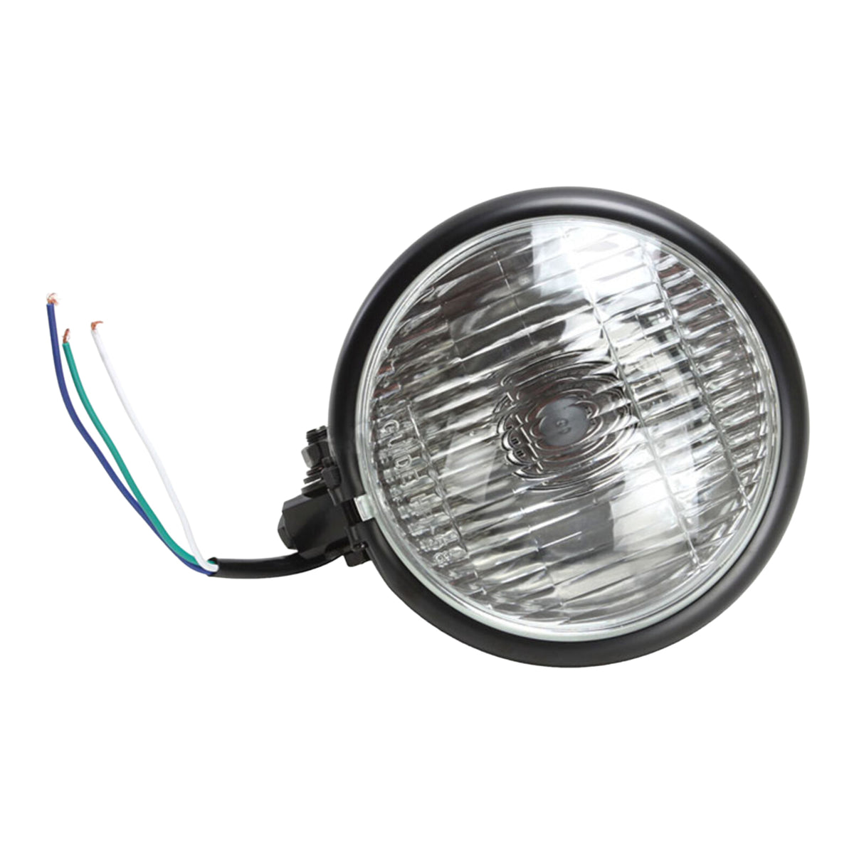 WHITES HEADLIGHT BATES 5 3/4 BTM MNT H4 60/55w BLK