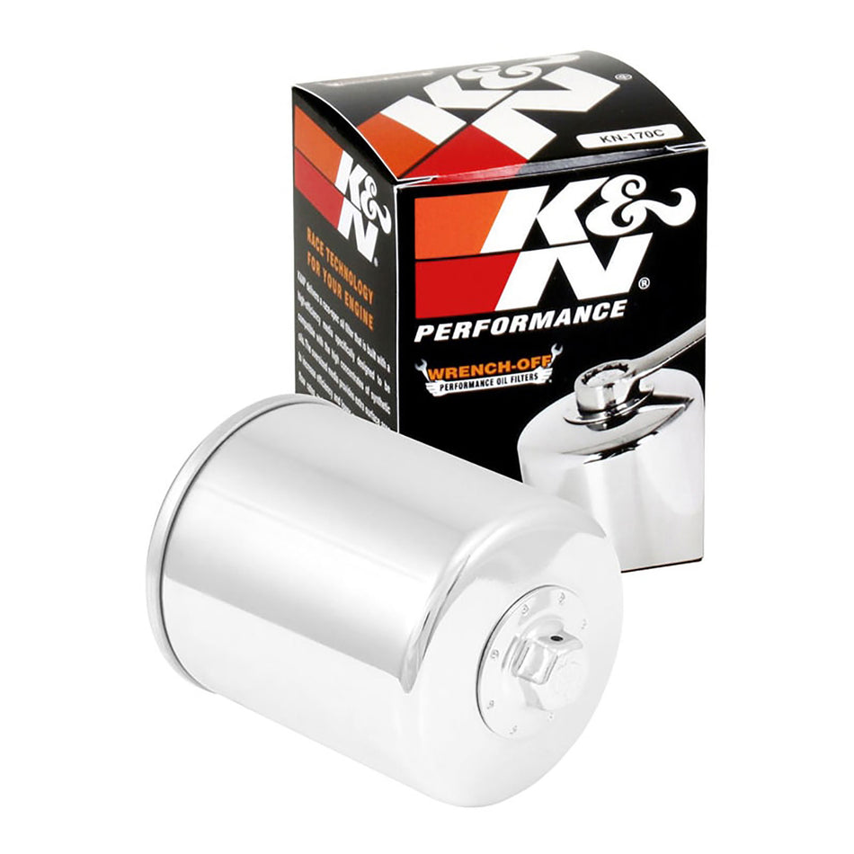 K&N Oil Filter - Chrome (HF170)
