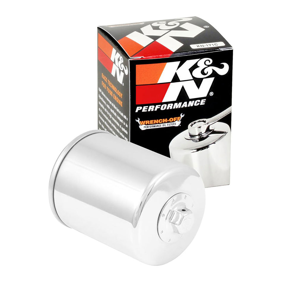 K&N Oil Filter - Chrome (HF171)