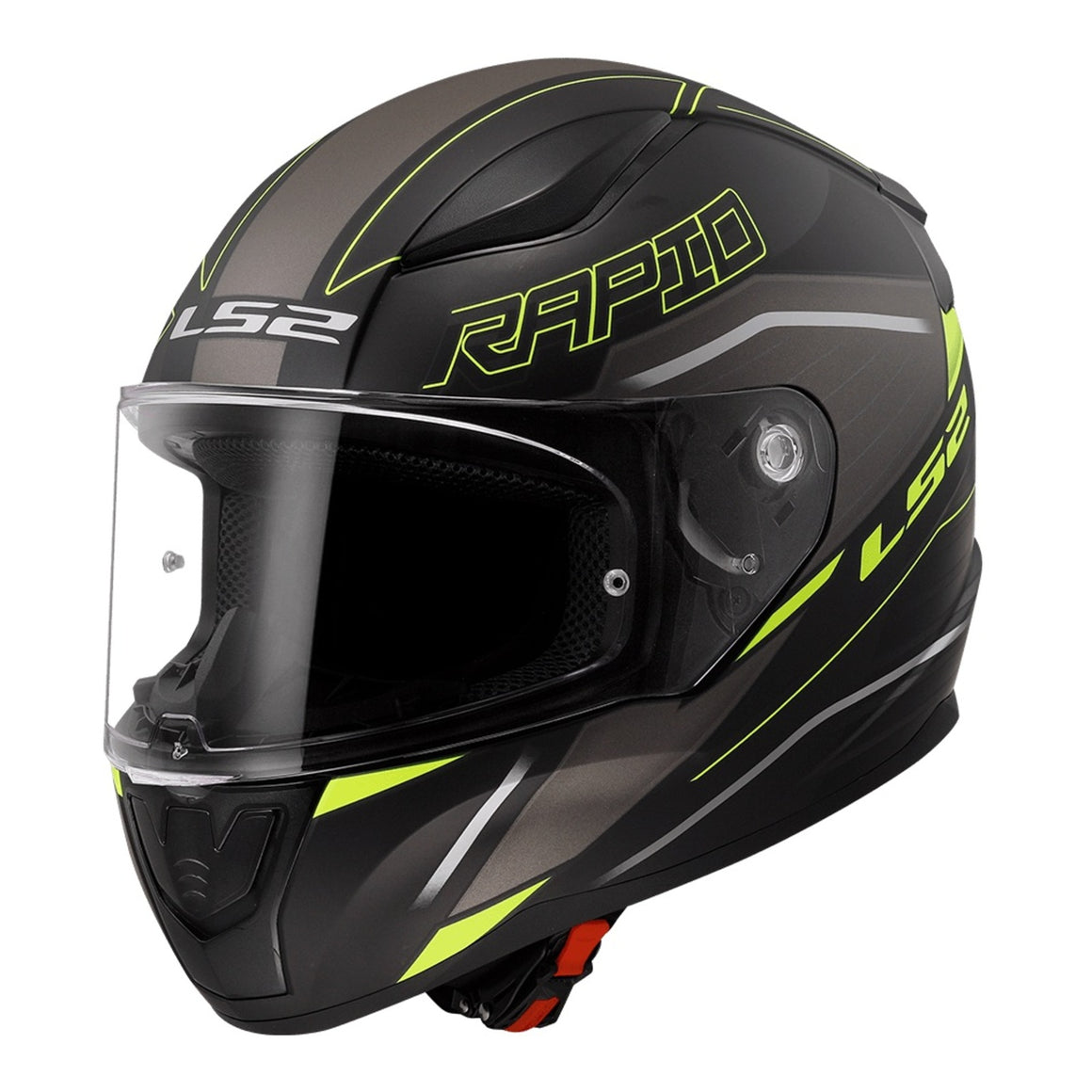 LS2 FF353 Rapid II Helmet Rokku - Matte Black / Hi-Vis Yellow