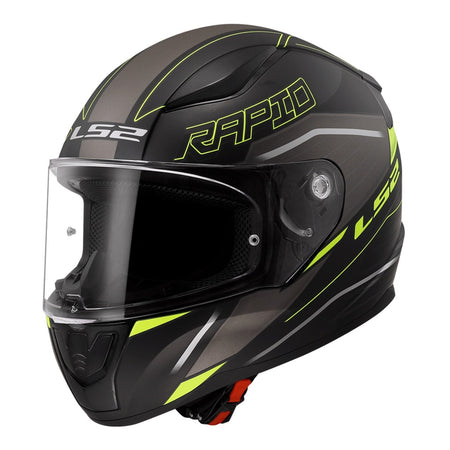 LS2 FF353 Rapid II Helmet Rokku - Matte Black / Hi-Vis Yellow