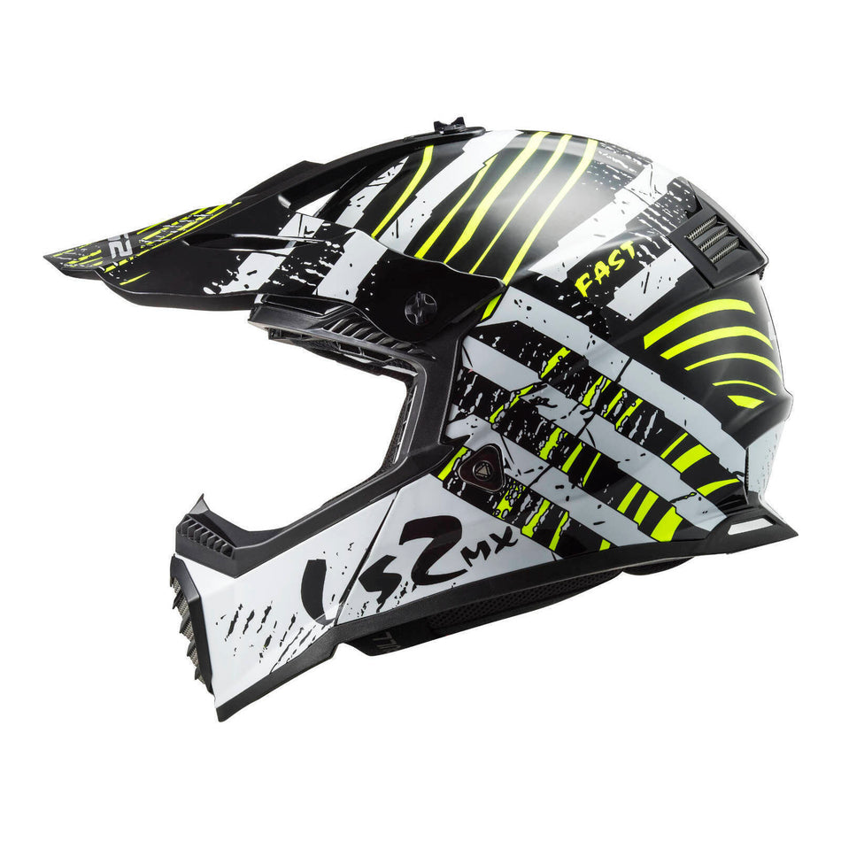 LS2 MX437 Fast Evo Verve Helmet - Black / White