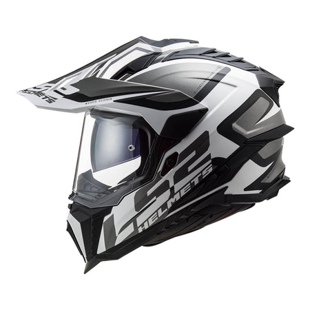 LS2 MX701 Explorer Alter Helmet - Matte Black / White (XS)