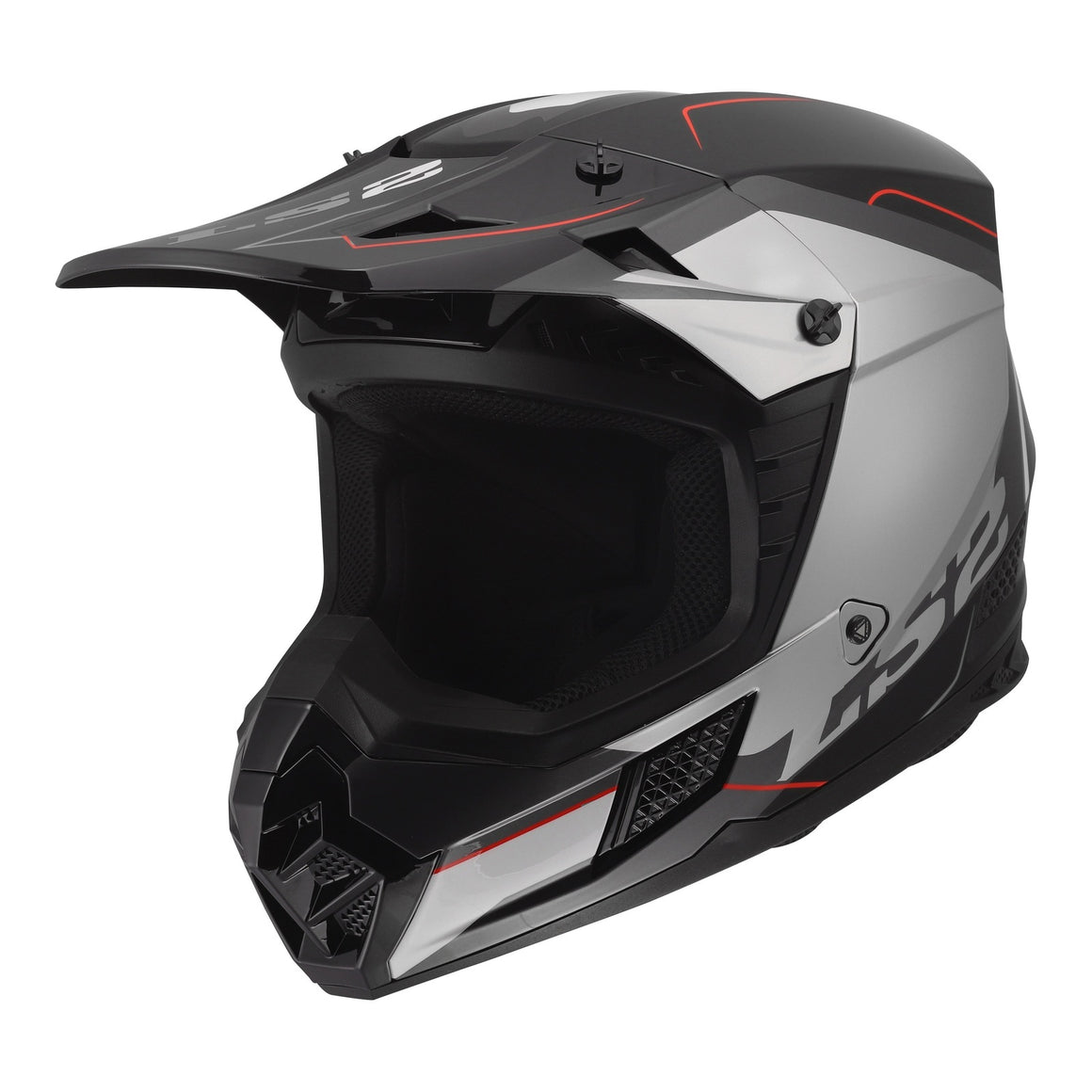 LS2 MX706 COZ Arched Helmet - Black / Silver / Titanium 06