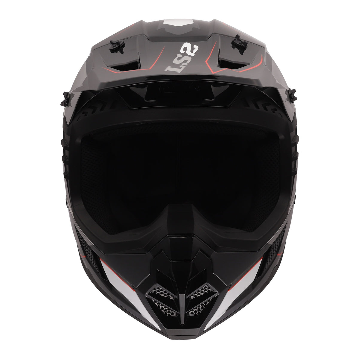 LS2 MX706 COZ Arched Helmet - Black / Silver / Titanium 06
