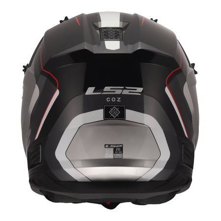 LS2 MX706 COZ Arched Helmet - Black / Silver / Titanium 06