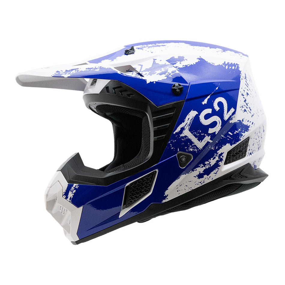 LS2 MX706 COZ Hyde Helmet - Blue / White 06