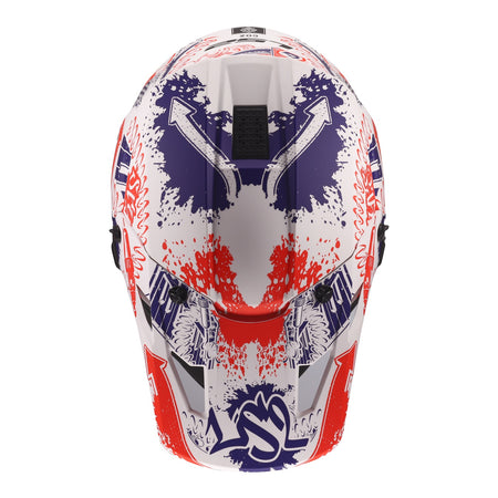 LS2 MX706J COZ Fantasy Junior Helmet - Matte White / Red / Blue