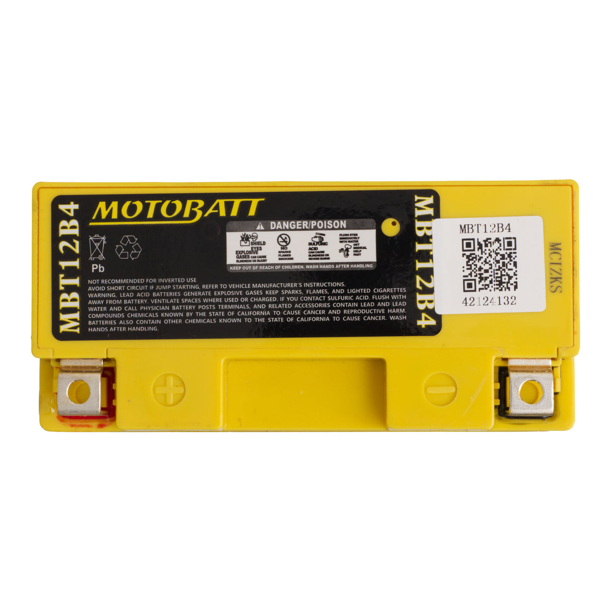 Motobatt Battery Quadflex AGM - MBT12B-4