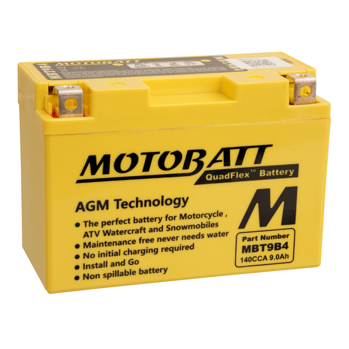 Motobatt Battery Quadflex AGM - MBT9B4